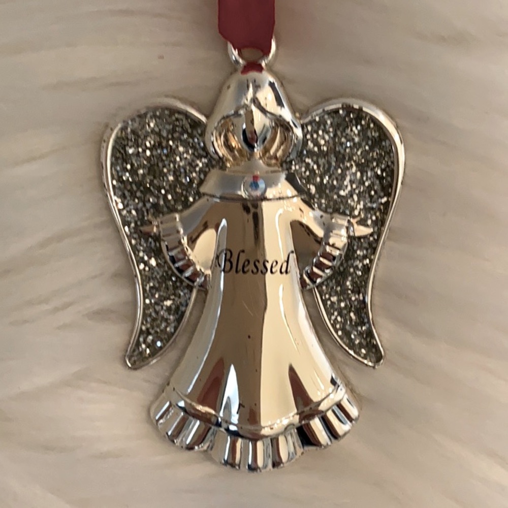 HARVEY LEWIS SWAROVSKI ORNAMENT SILVER ANGEL